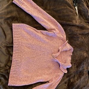 Pink quarter zip sweater